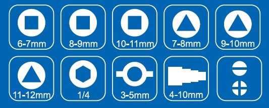 Universele multifunctionele sleutel voor kasten 10-in-1