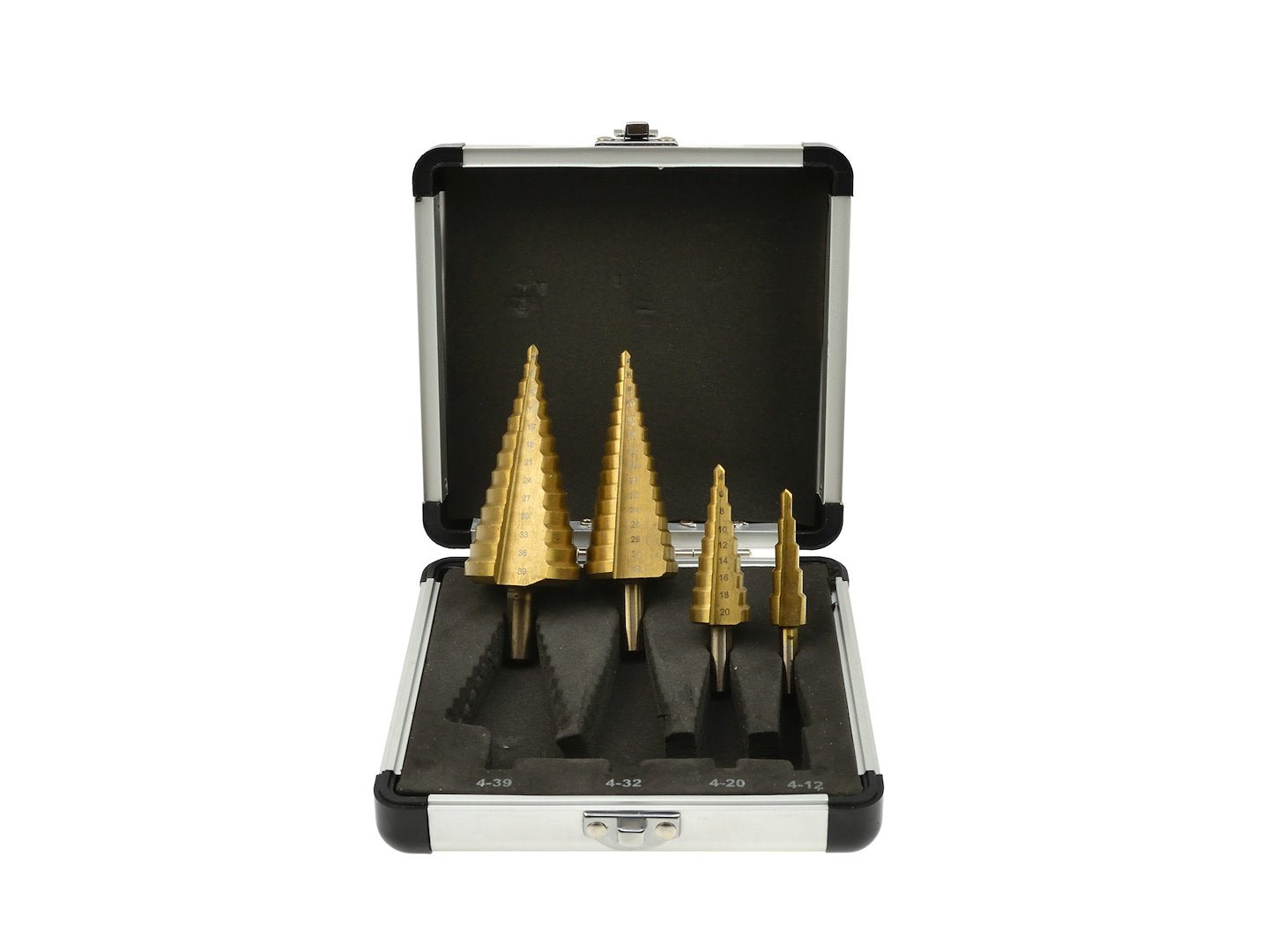 Titanium trapboor conische boren set (4-12,4-20,4-32,4-39)