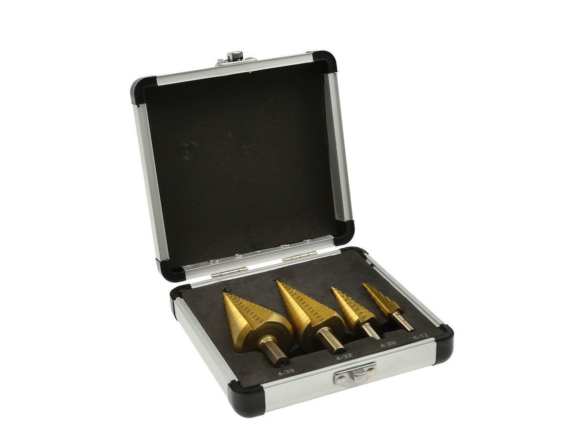 Titanium trapboor conische boren set (4-12,4-20,4-32,4-39)