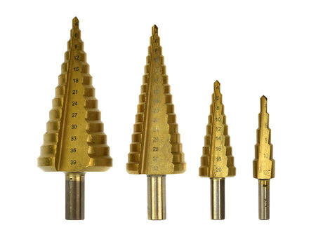 Titanium trapboor conische boren set (4-12,4-20,4-32,4-39)