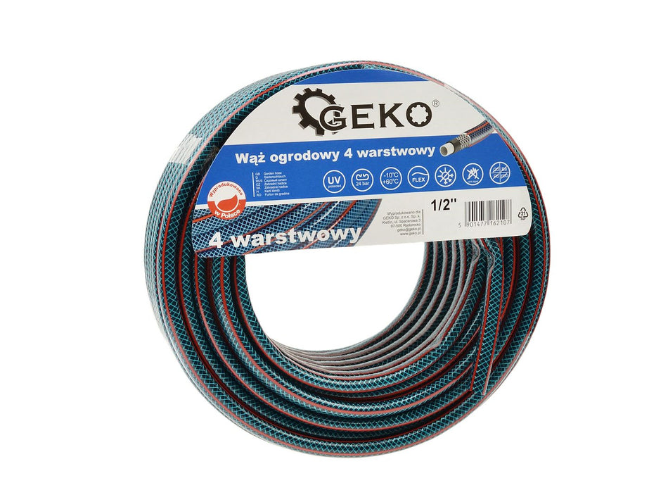 Tuinslang 4-lagen 1/2" 30m GEKO NIEUW