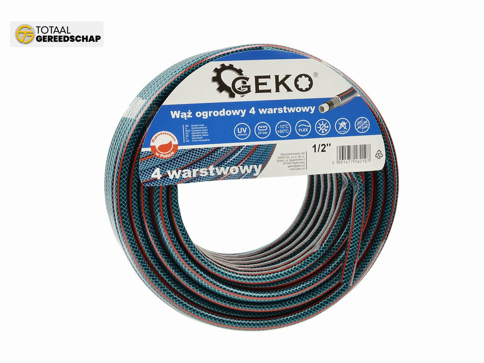 4-Layer Garden Hose 1/2" 30m GEKO NEW (154)
