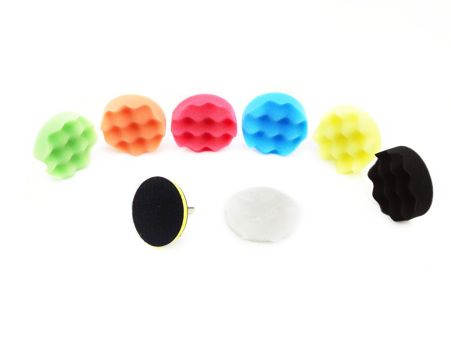 Set van 9 spons-polijsters 80mm
