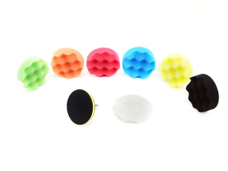 Set van 9 spons-polijsters 80mm