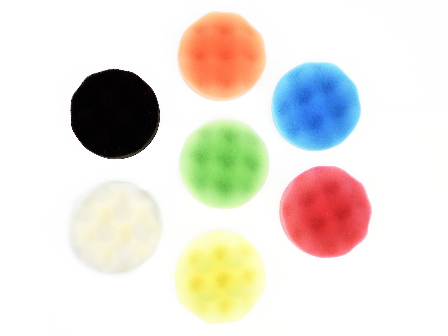 Set van 9 spons-polijsters 80mm