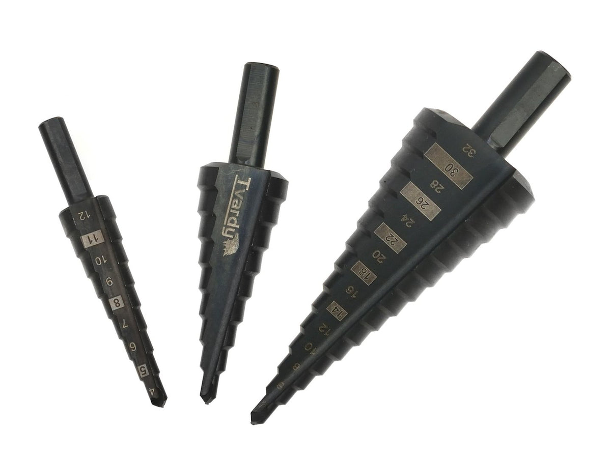 Set trappenboren HSS M2 (4-12,4-20,4-32mm)