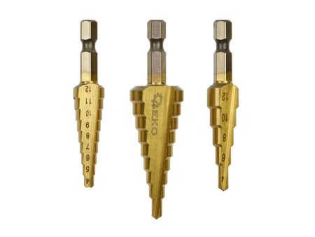 Trappenboorset 1/4" zeskant (3-12,4-12,4-20mm)