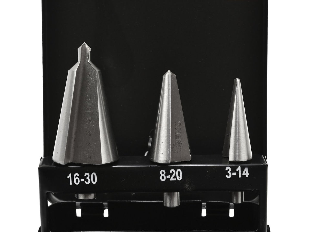 HSS metaalborenset 3 stuks 3-30mm (metalen koffer)
