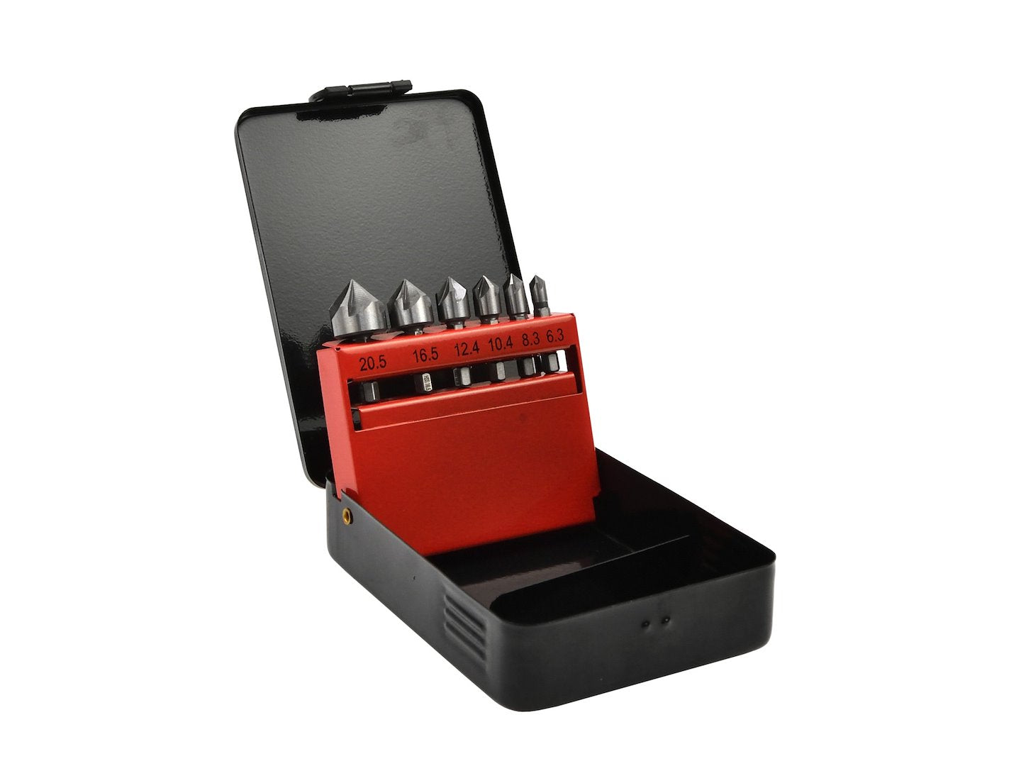HSS verzinkboren 1/4" zeskant schacht set 6,3-20,5mm 6 stuks