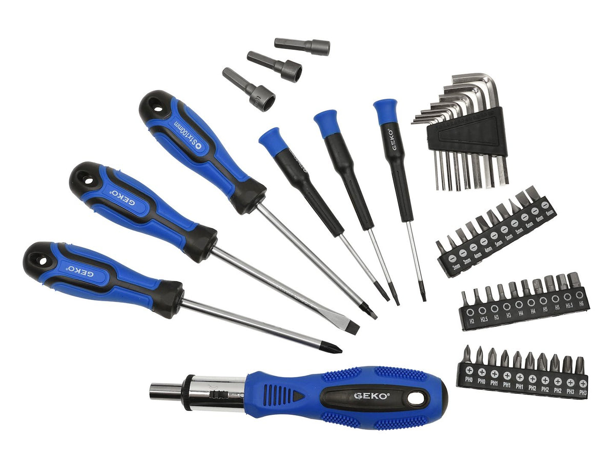 Set schroevendraaiers en bits 122 stuks