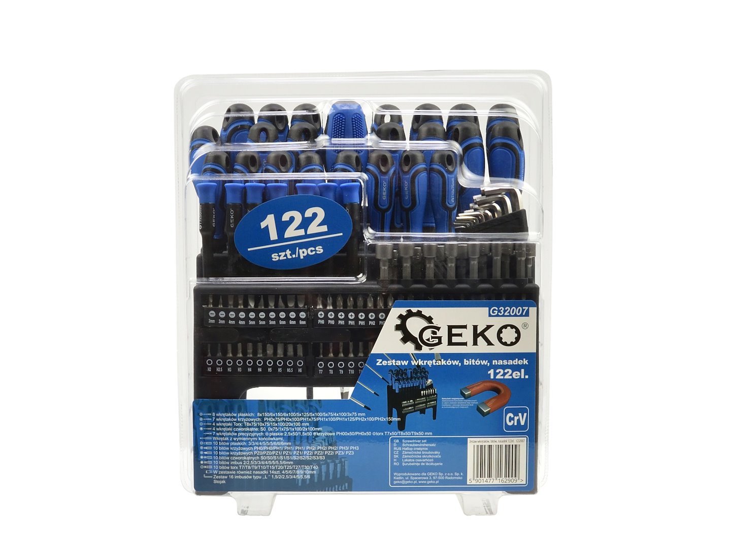 Set schroevendraaiers en bits 122 stuks