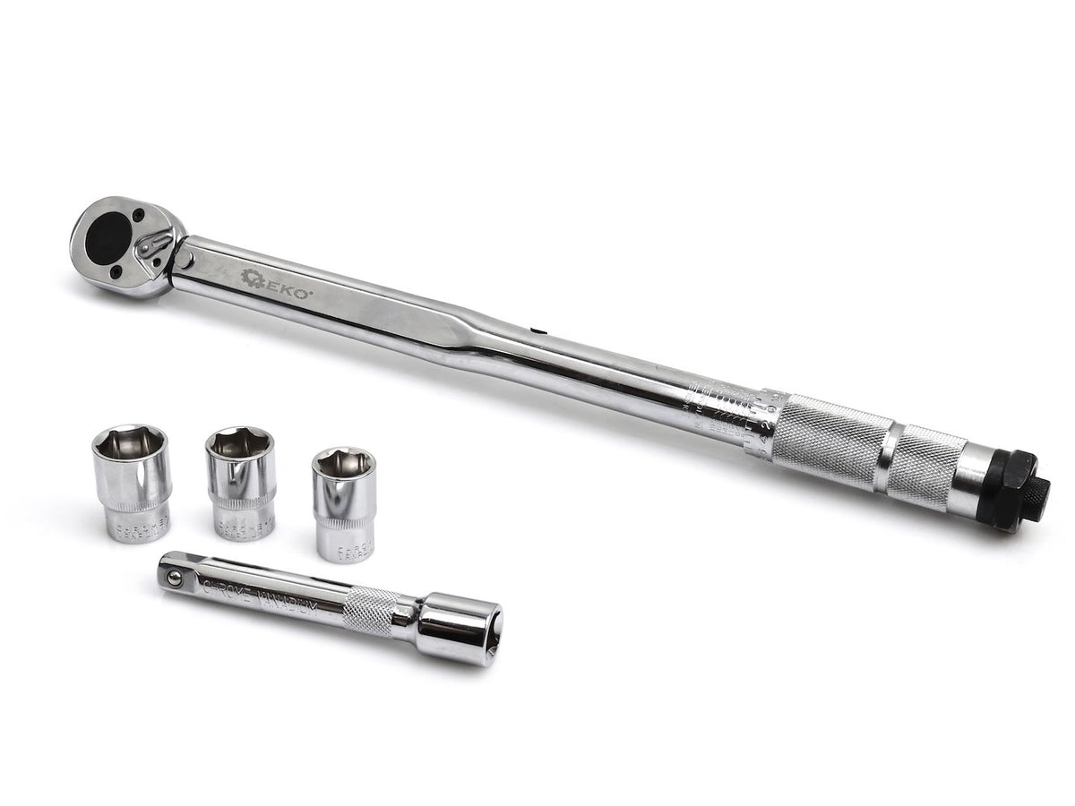 Momentsleutel 1/2" 28-210Nm + doppen + hefboom
