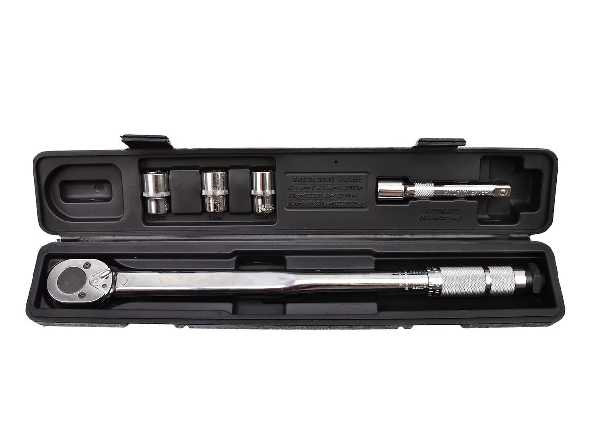 Momentsleutel 1/2" 28-210Nm + doppen + hefboom