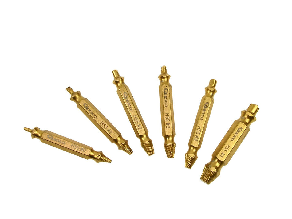 HSS4341 6 stuks/set dubbelzijdige schroefuitdraaier