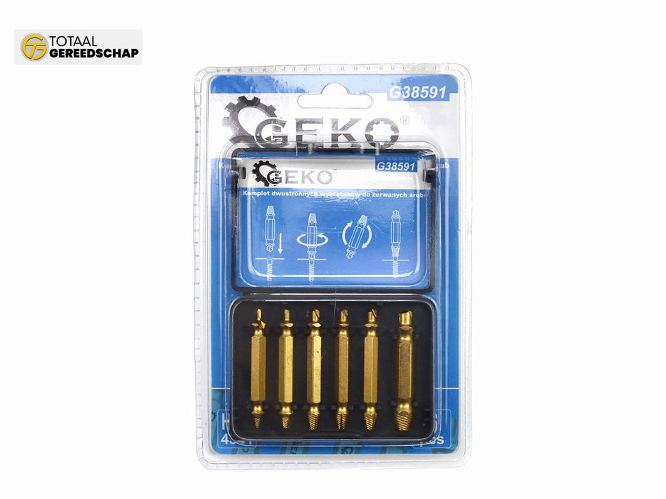 Hss4341 6pcs/set double side screw extractor