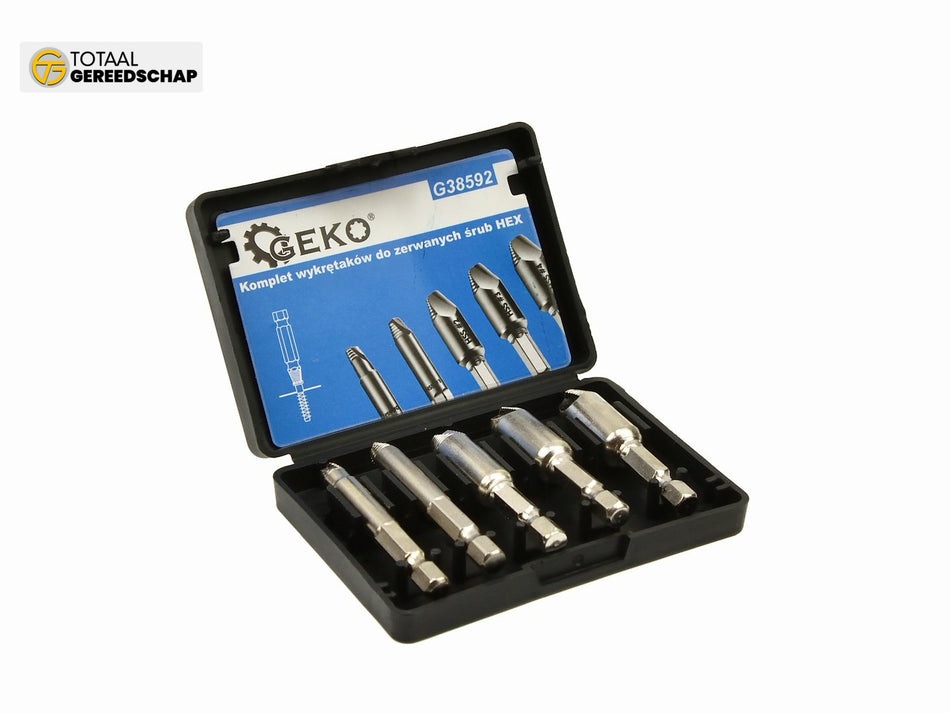 Hss4341 5pcs/set screw extractor hex