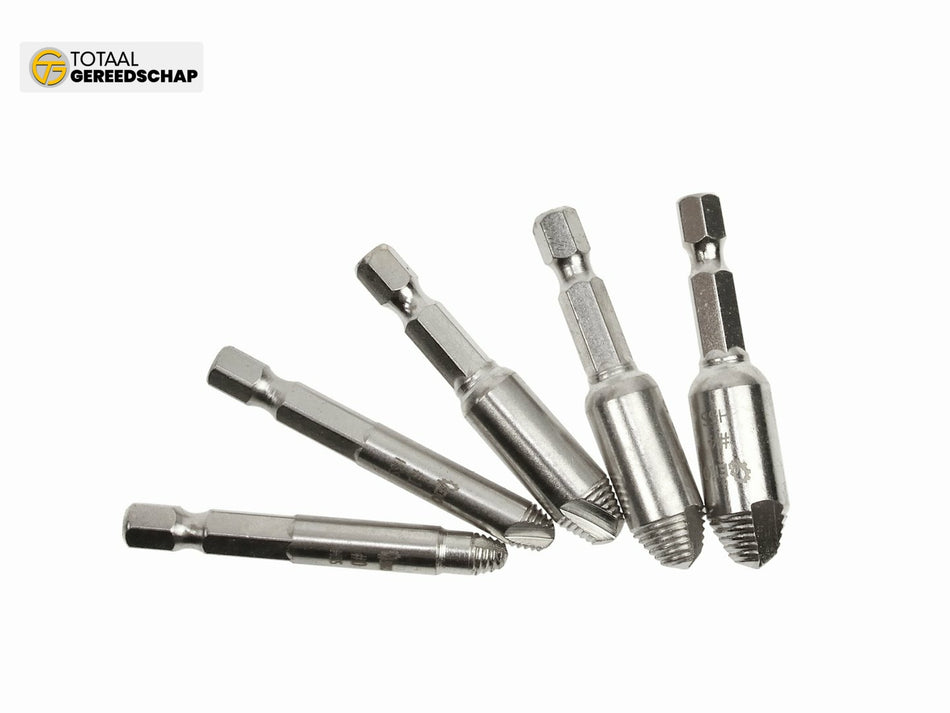 Hss4341 5pcs/set screw extractor hex