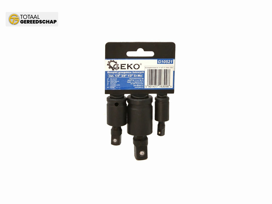 Ball joint set 3pcs 1/2" 3/8" 1/4" Cr-Mo