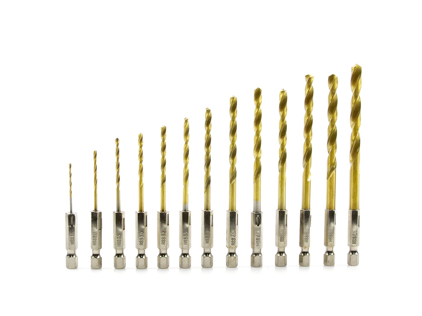Set boren 1,5-6,5mm 13 stuks zeskant