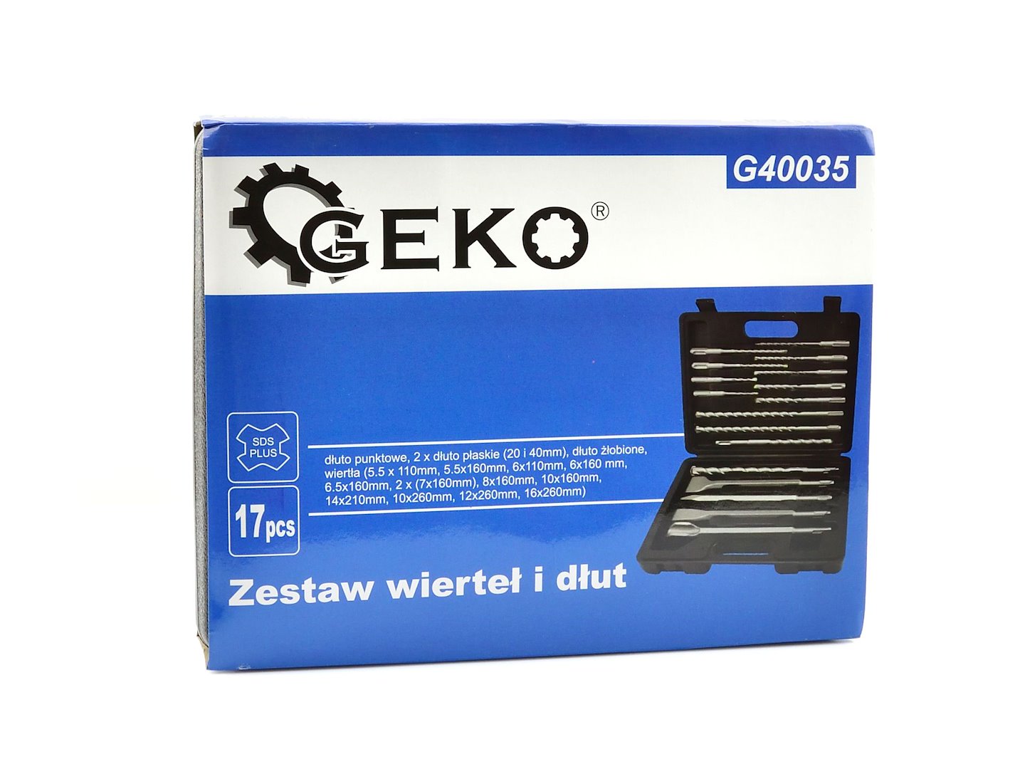 GEKO SDS Plus schacht boor- en beitelset 17 stuks