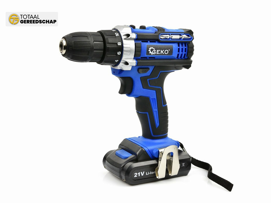 Cordless drill 21V 2xbattery 2ah