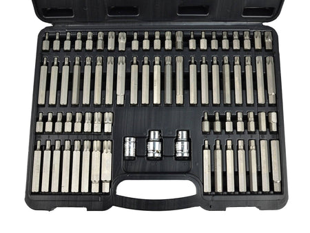 Set van 75 stuks torx, spline, inbus