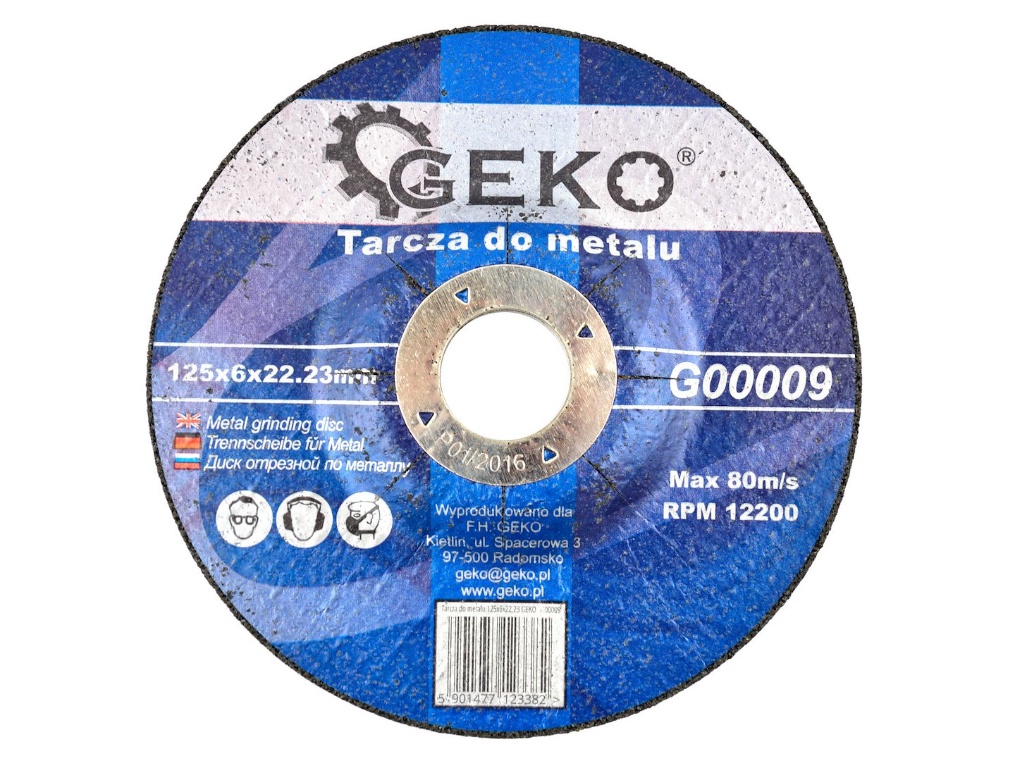 Metaal snij-/slijpschijf 125x6x22,23mm GEKO