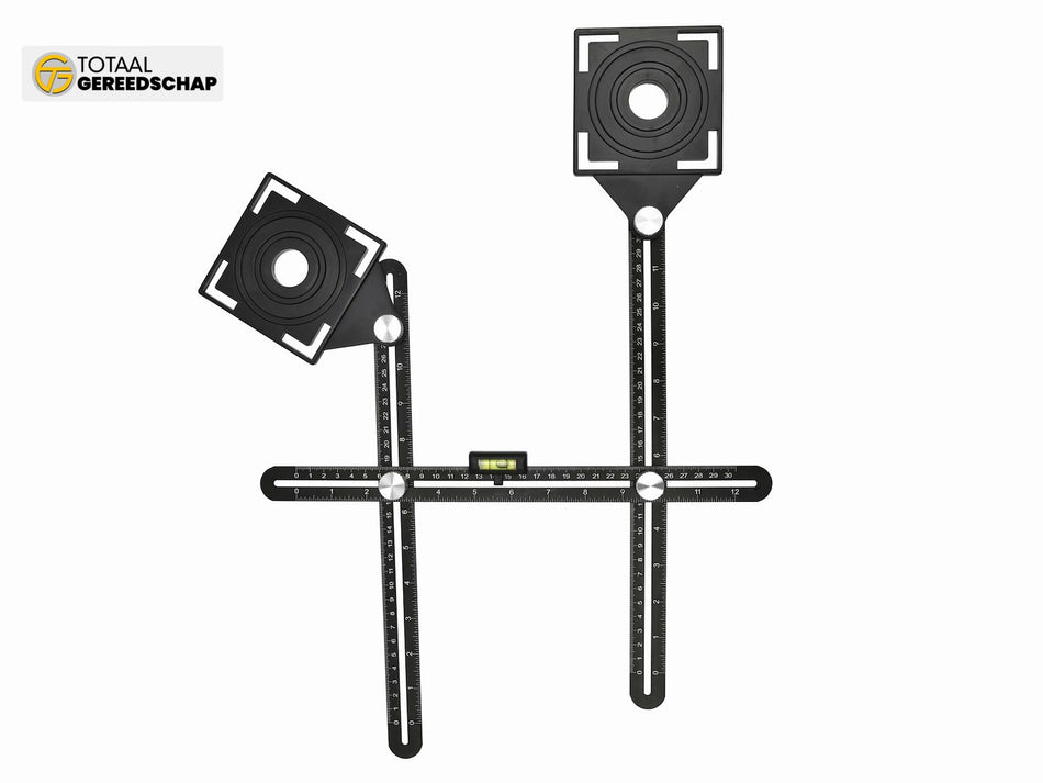 Double head fold ruler for  plate holes
