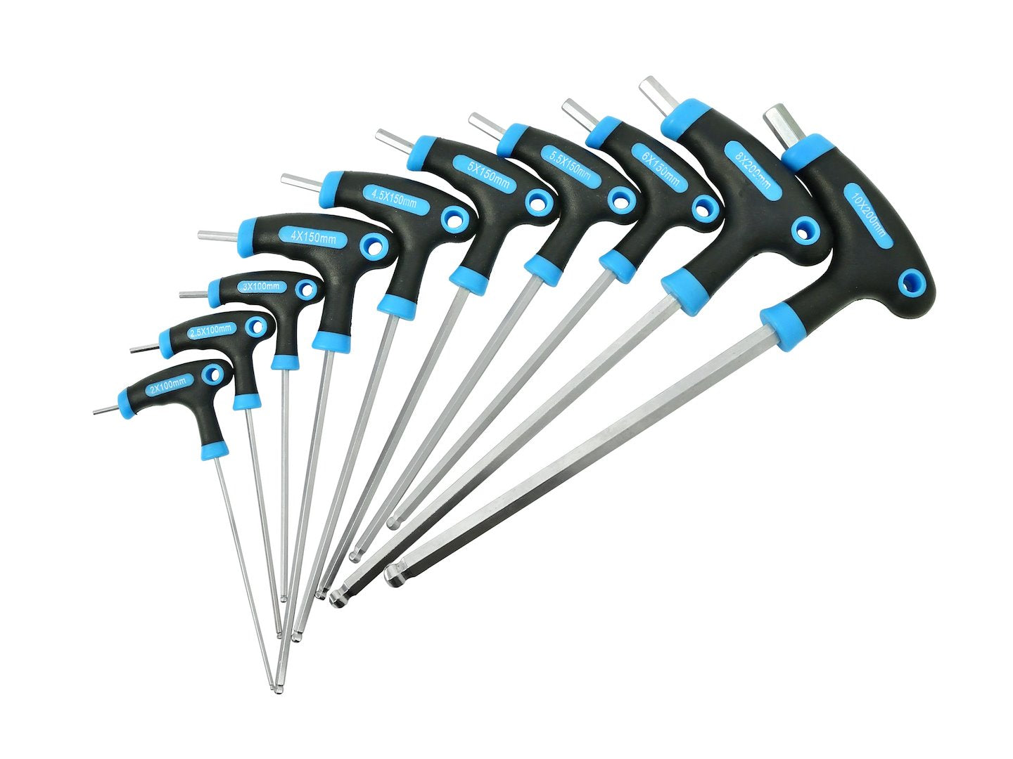 T-type 10-delige set schroevendraaiers Inbus 2-10mm