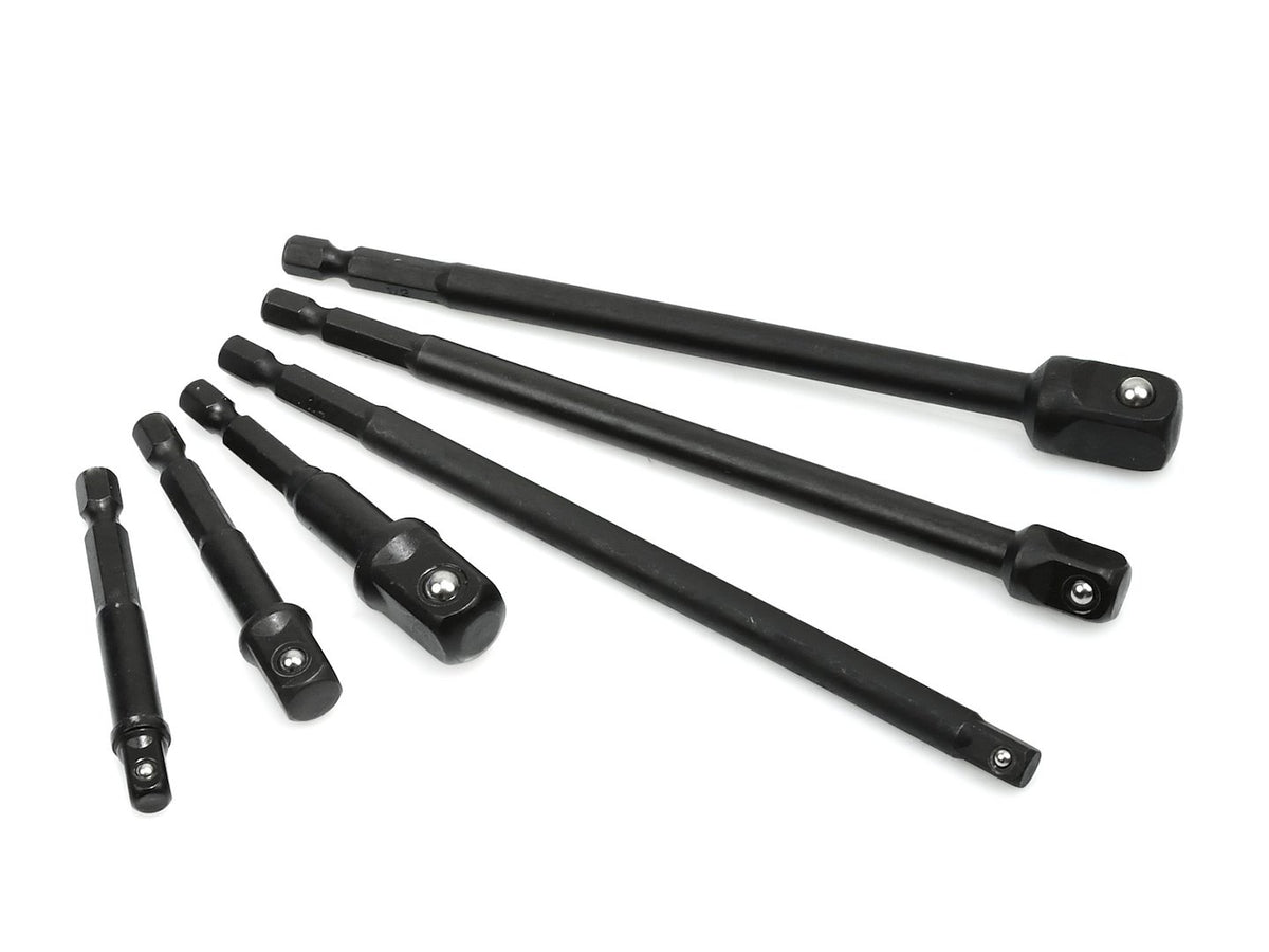 6-delige slagmoersleutel opzetset 1/4"-1/2"