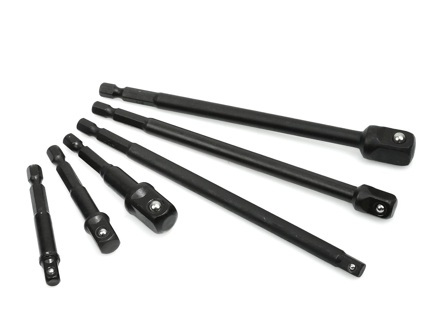 6-delige slagmoersleutel opzetset 1/4"-1/2"