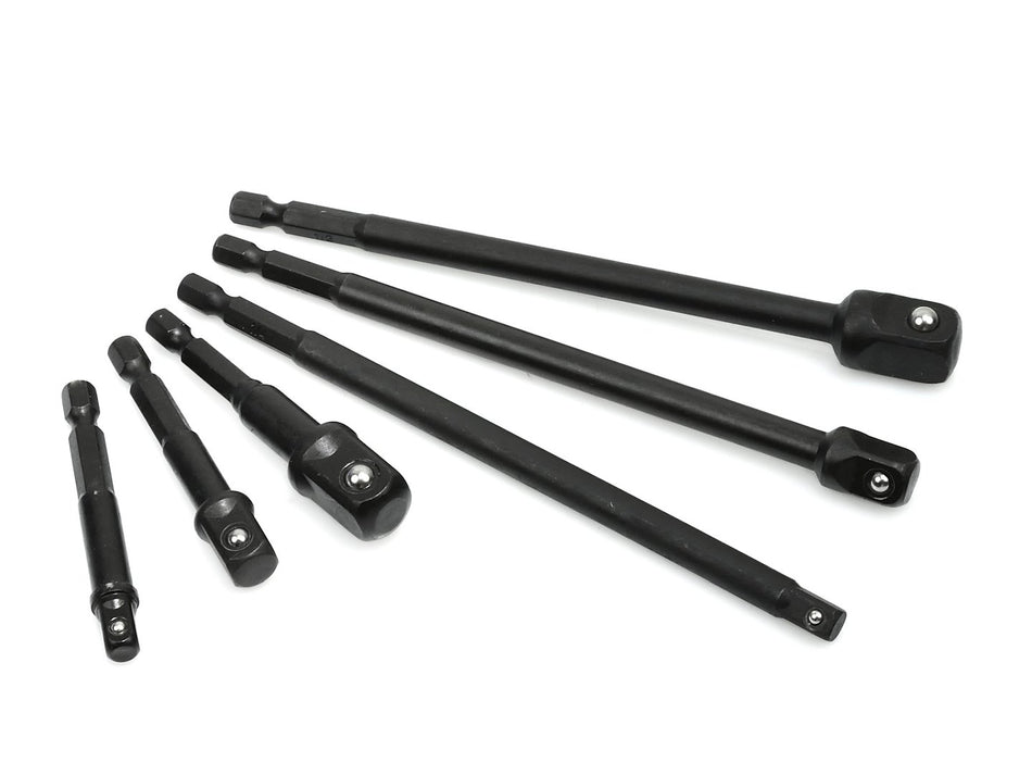 6-delige slagmoersleutel opzetset 1/4"-1/2"