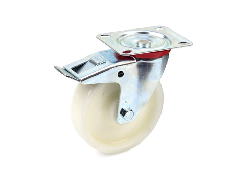 zwenkwiel plaat met rem 125mm PP