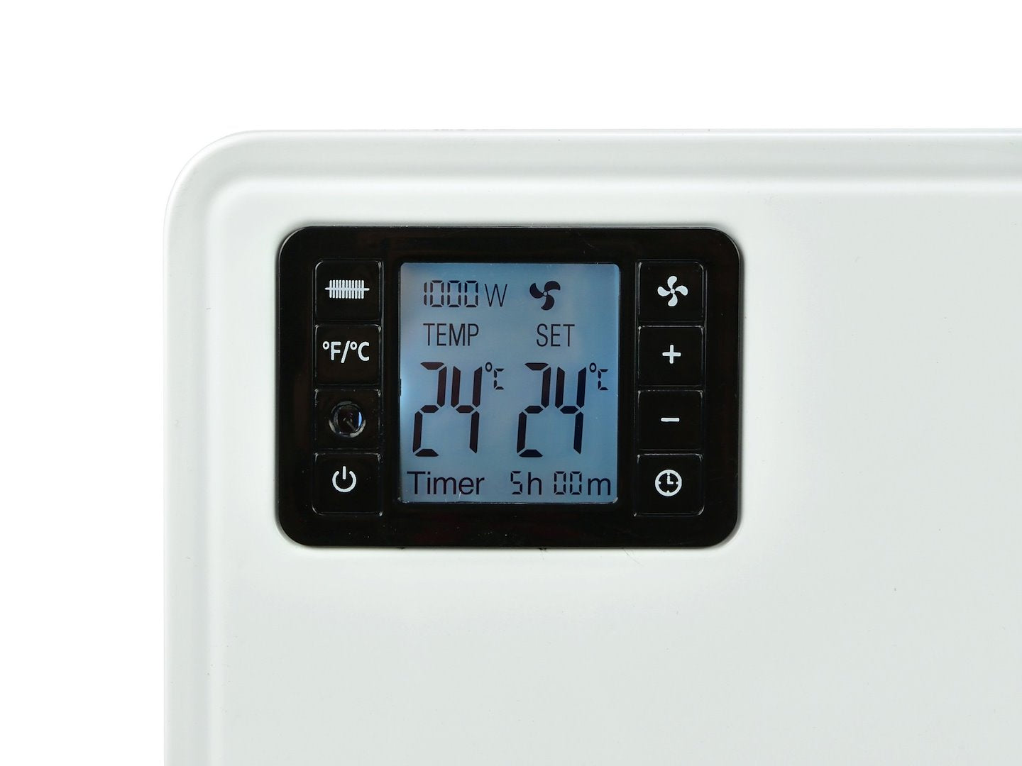 convectorkachel met afstandsbediening en LCD-display