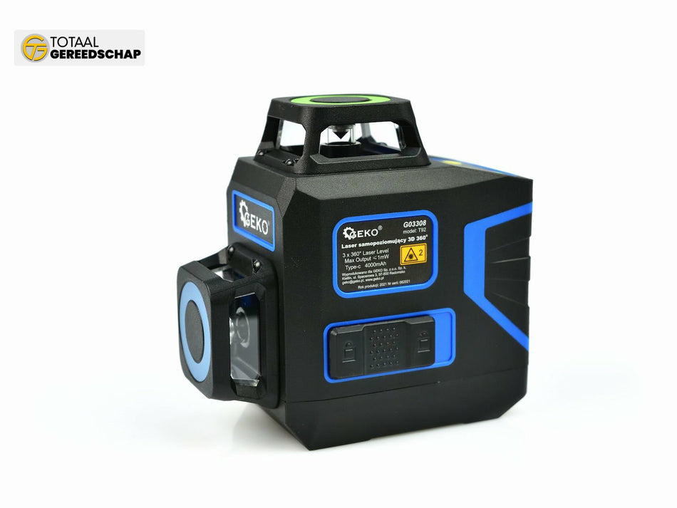 Zelfnivellerende 3D 12-lijns groene laserwaterpas