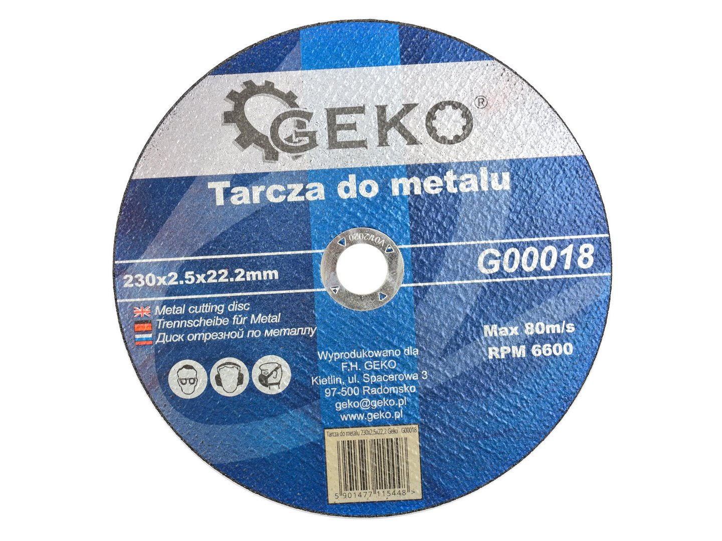 Metaal snijschijf 230x2,5x22,2mm GEKO