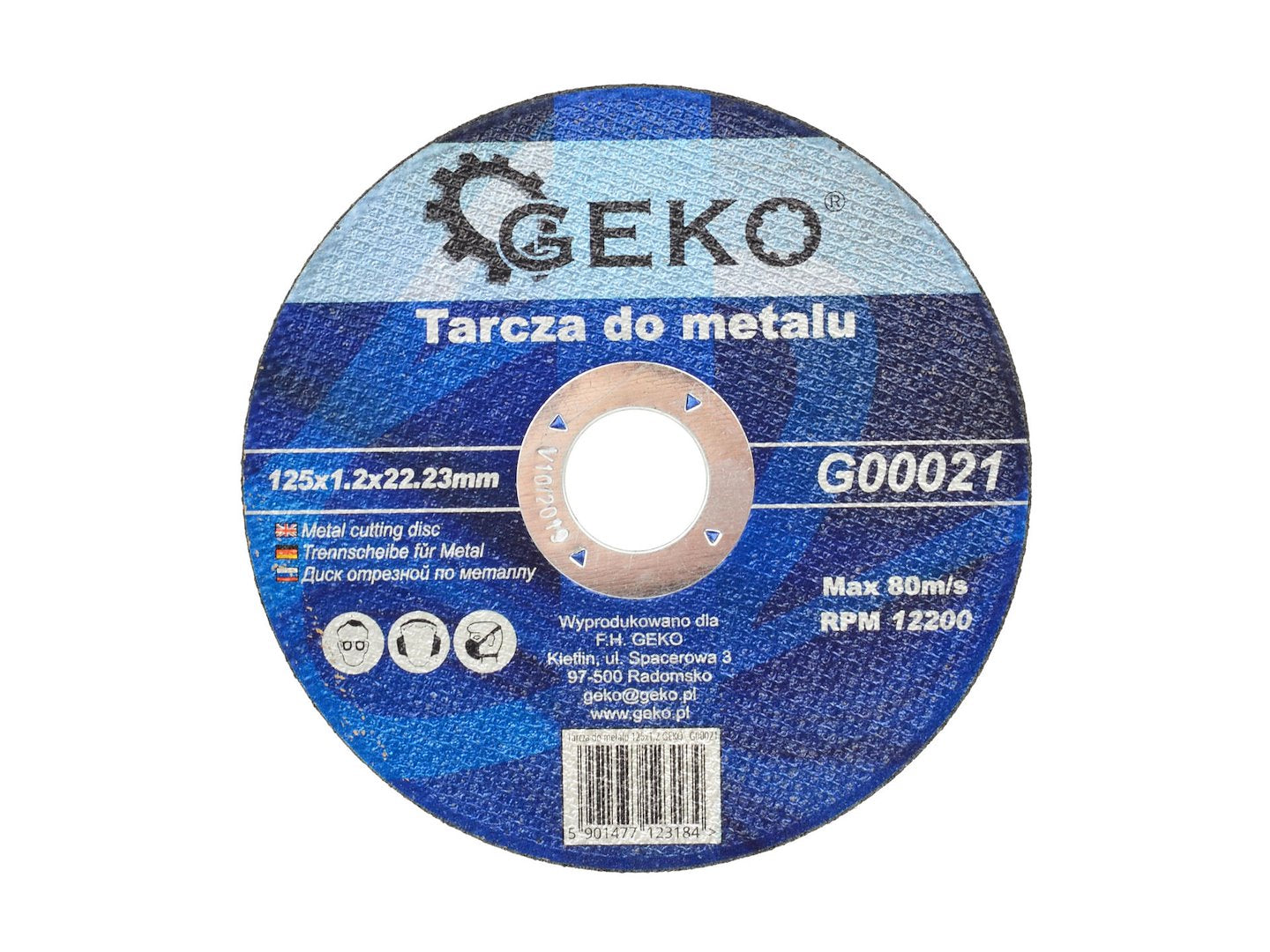 Metaal snijschijf 125x1,2x22,23mm GEKO