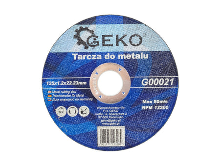 Metaal snijschijf 125x1,2x22,23mm GEKO