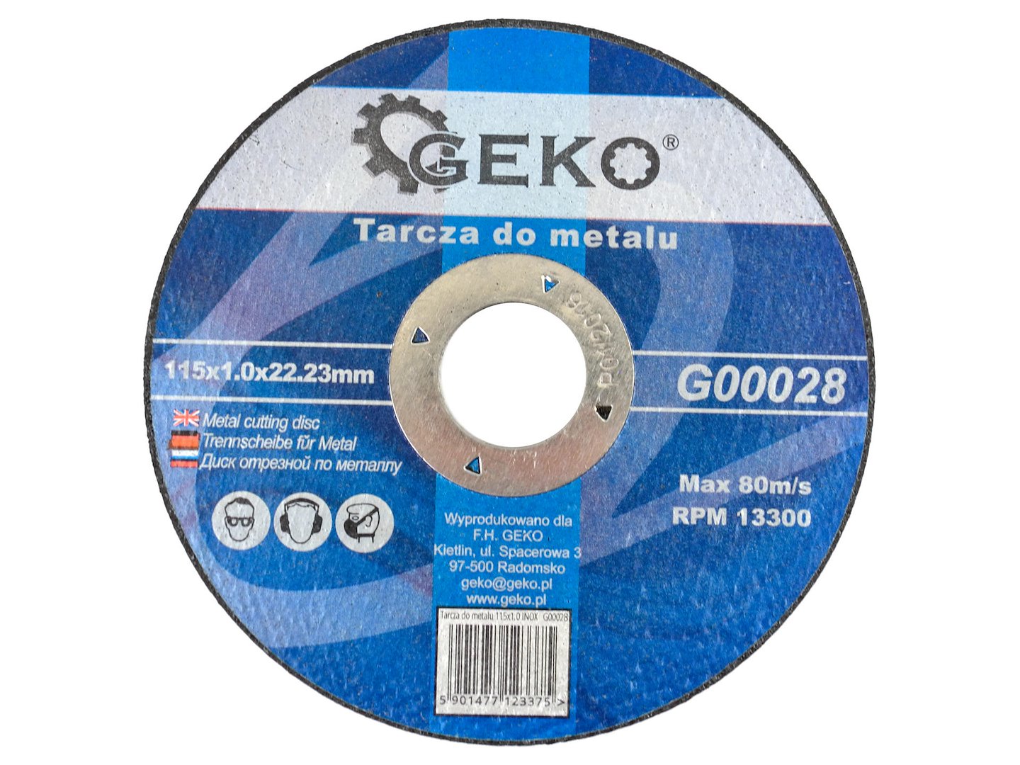 Metaal snijschijf 115x1,0x22,23mm GEKO