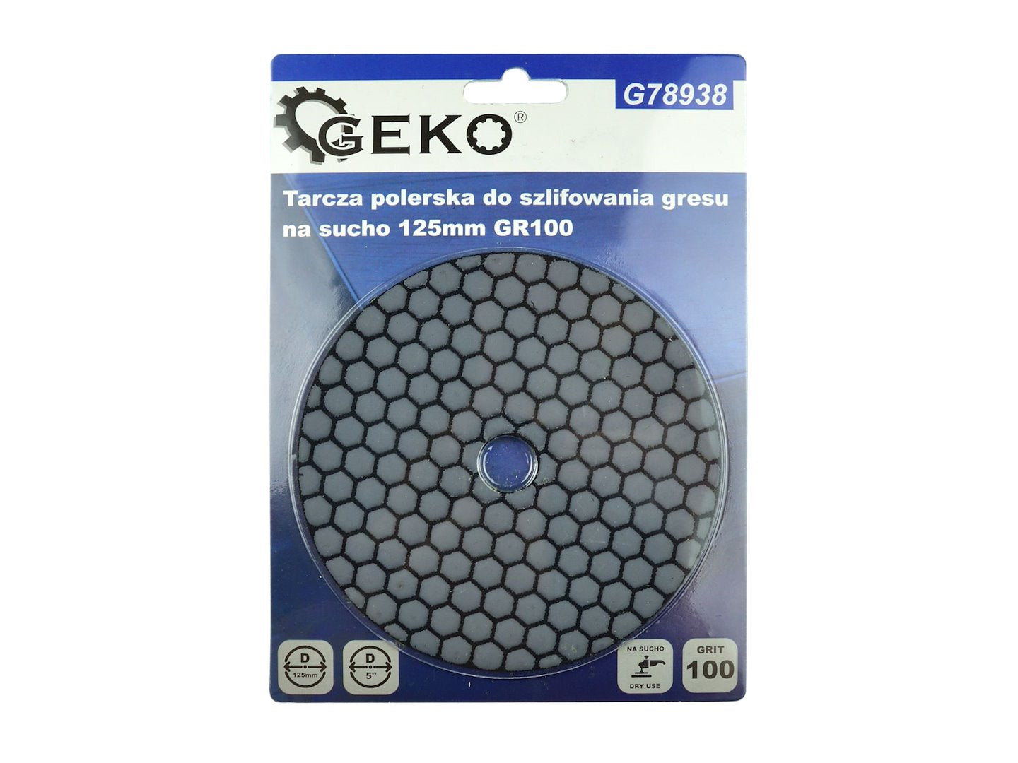 Diamant droog polijstpad 125mm G100