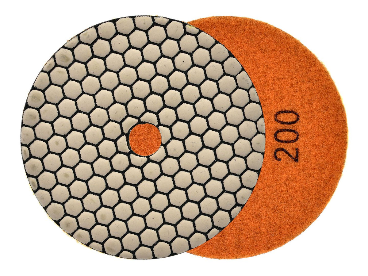 Diamant droog polijstpad 125mm G200