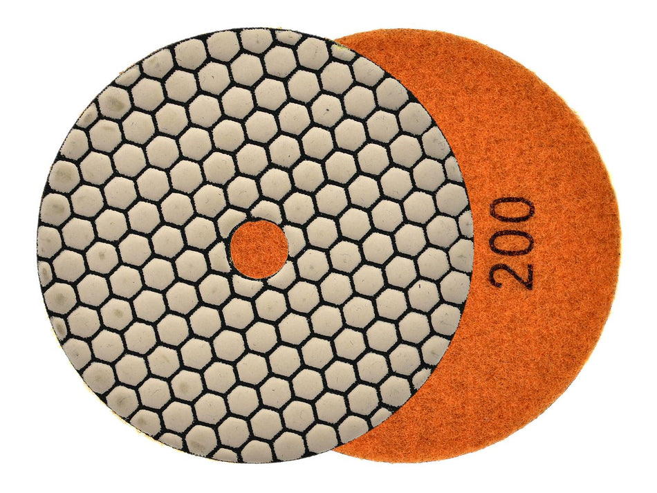 Diamant droog polijstpad 125mm G200