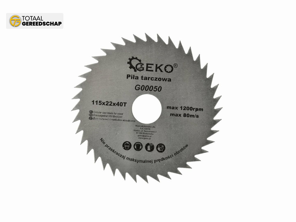 Circular saw blade for wood 115x22x40T