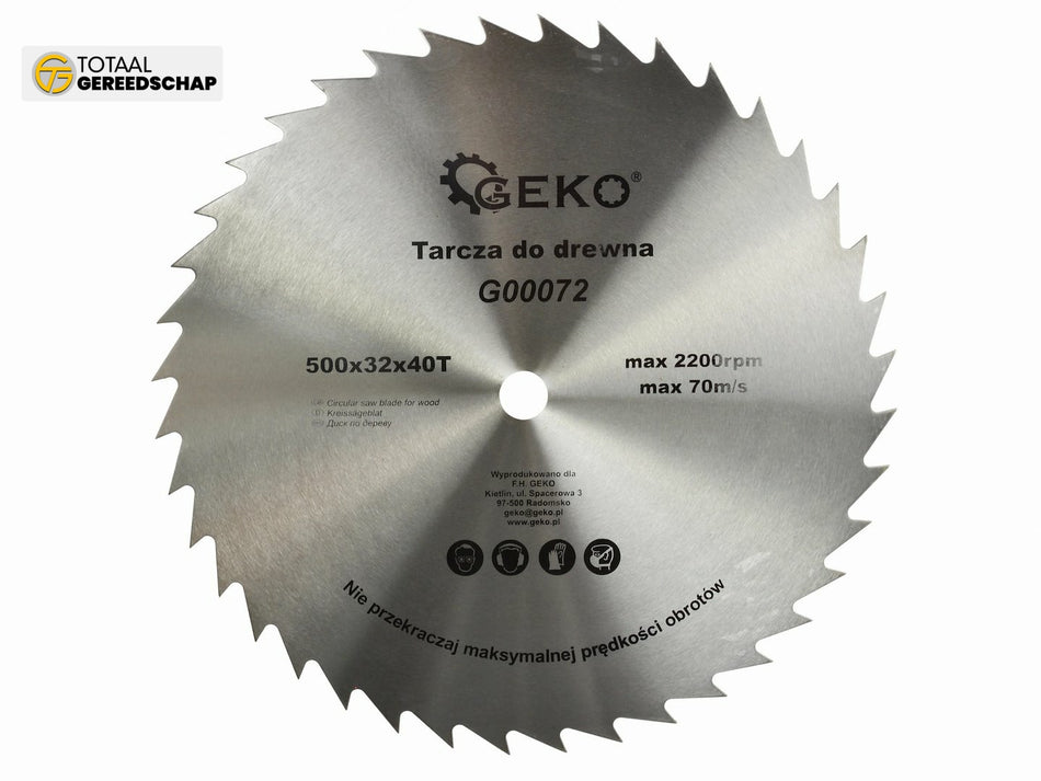 Circular saw blade for wood 500x32x40T