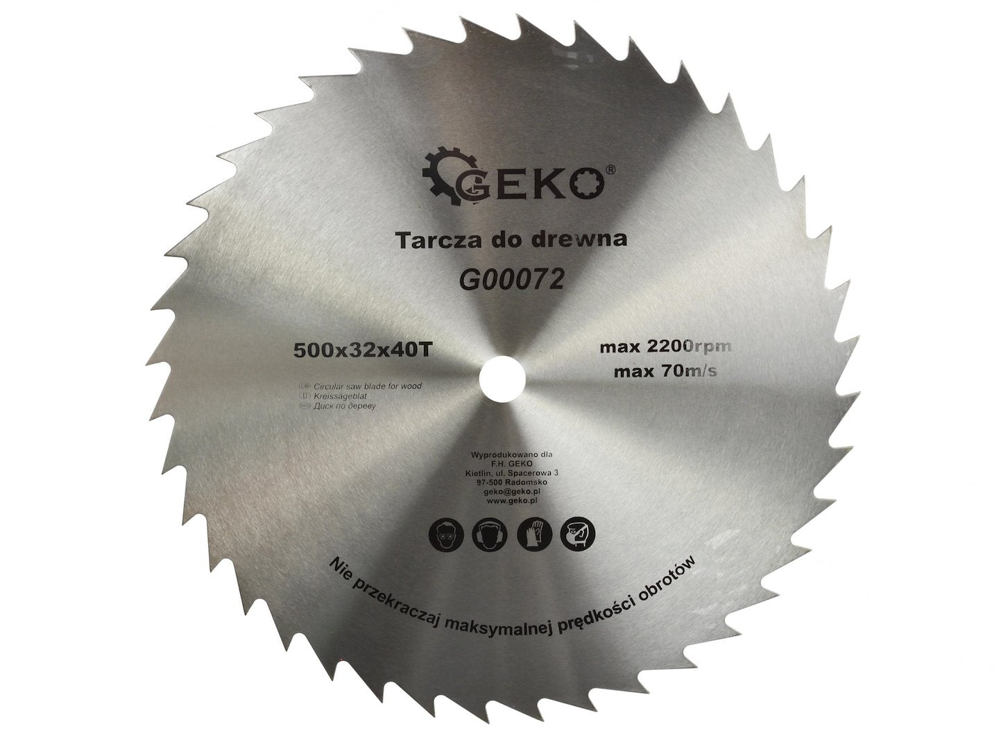 Cirkelzaagblad voor hout 500x32x40T