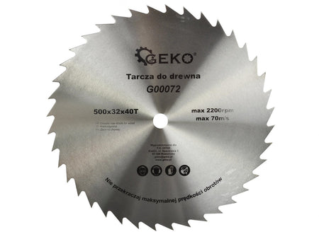 Cirkelzaagblad voor hout 500x32x40T