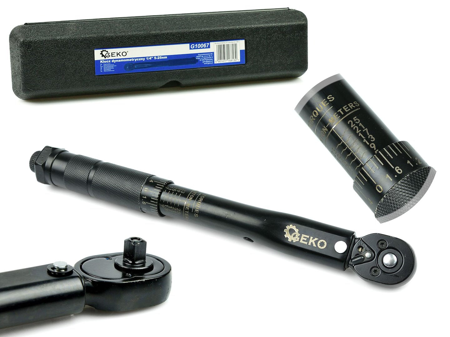Momentsleutel 1/4" 5-25Nm Zwart HD