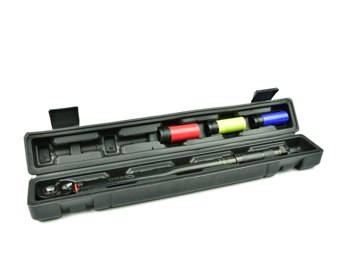 Momentsleutel 1/2" 28-210Nm + dopsleutelset Zwart HD
