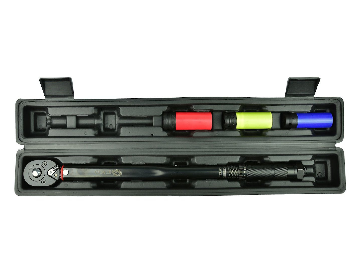 Momentsleutel 1/2" 28-210Nm + dopsleutelset Zwart HD