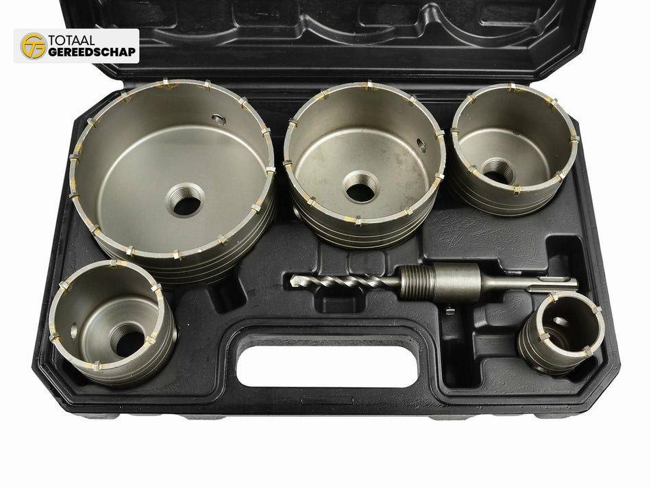 6pcs SDS hole saw, blow case